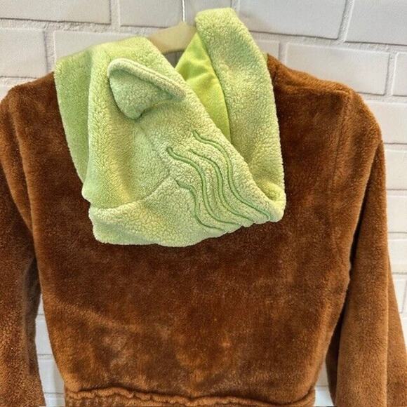 Star Wars Boys Size 6 Plush Brown Baby Yoda Bath Robe House Coat, Grogu - Picture 8 of 10